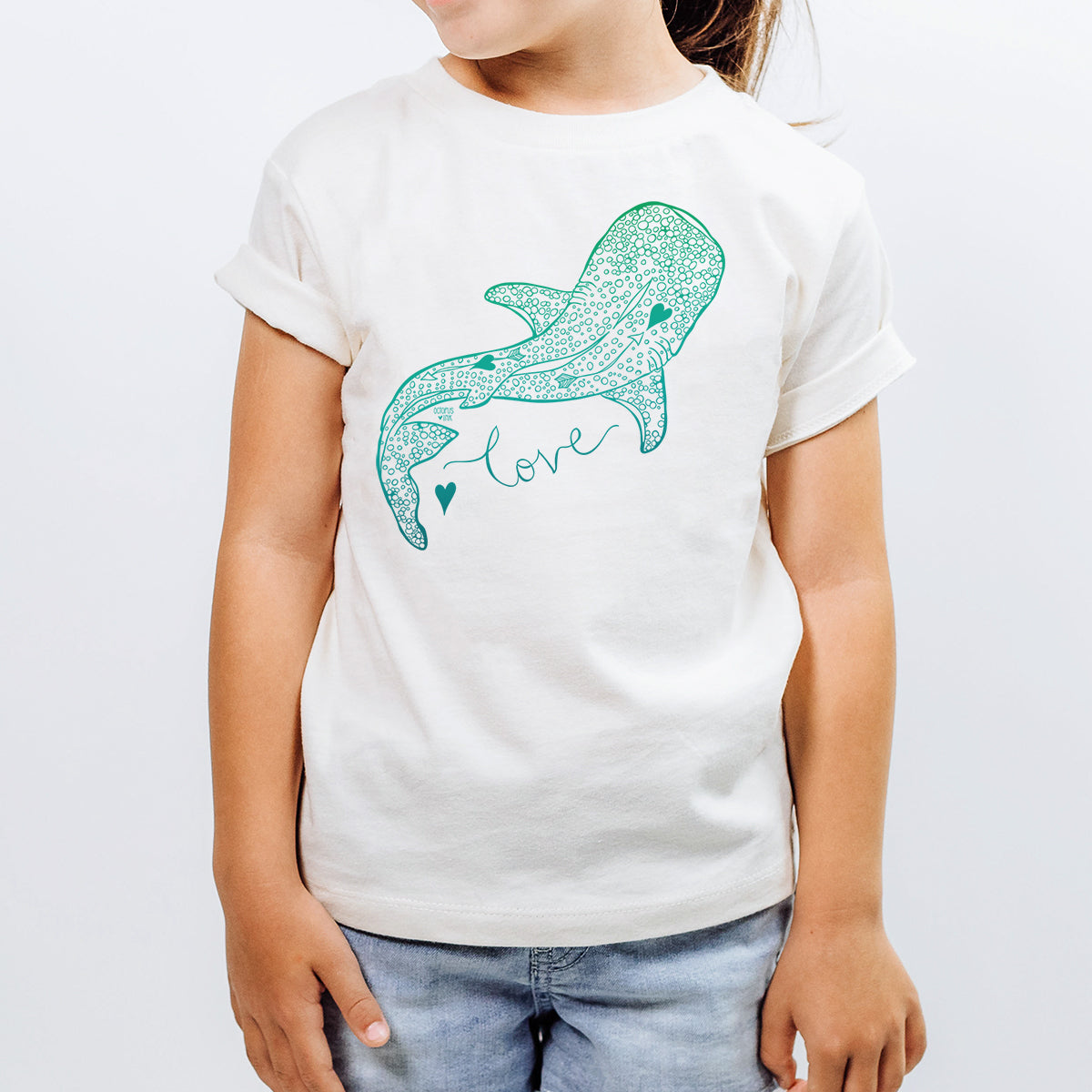 Whale Shark Love (White)- Toddler Tee