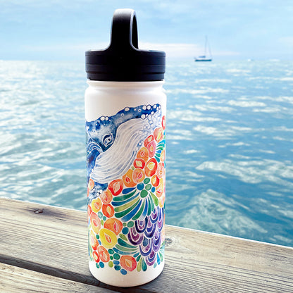 Barnacle Whale- 18oz Stainless Steel Water Bottle