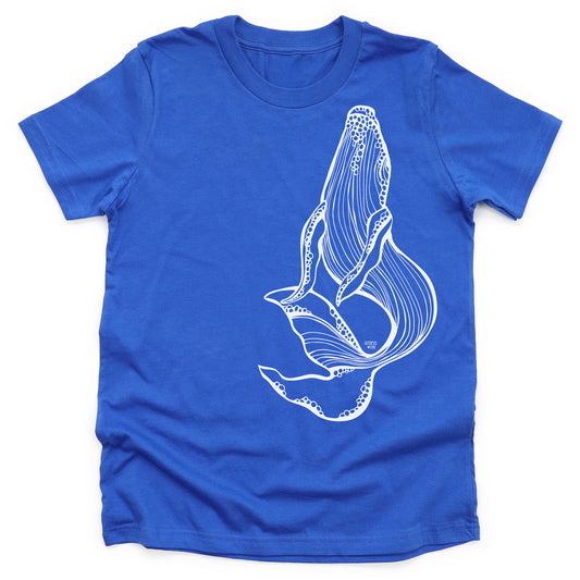 Happy-whale-royal youth tee