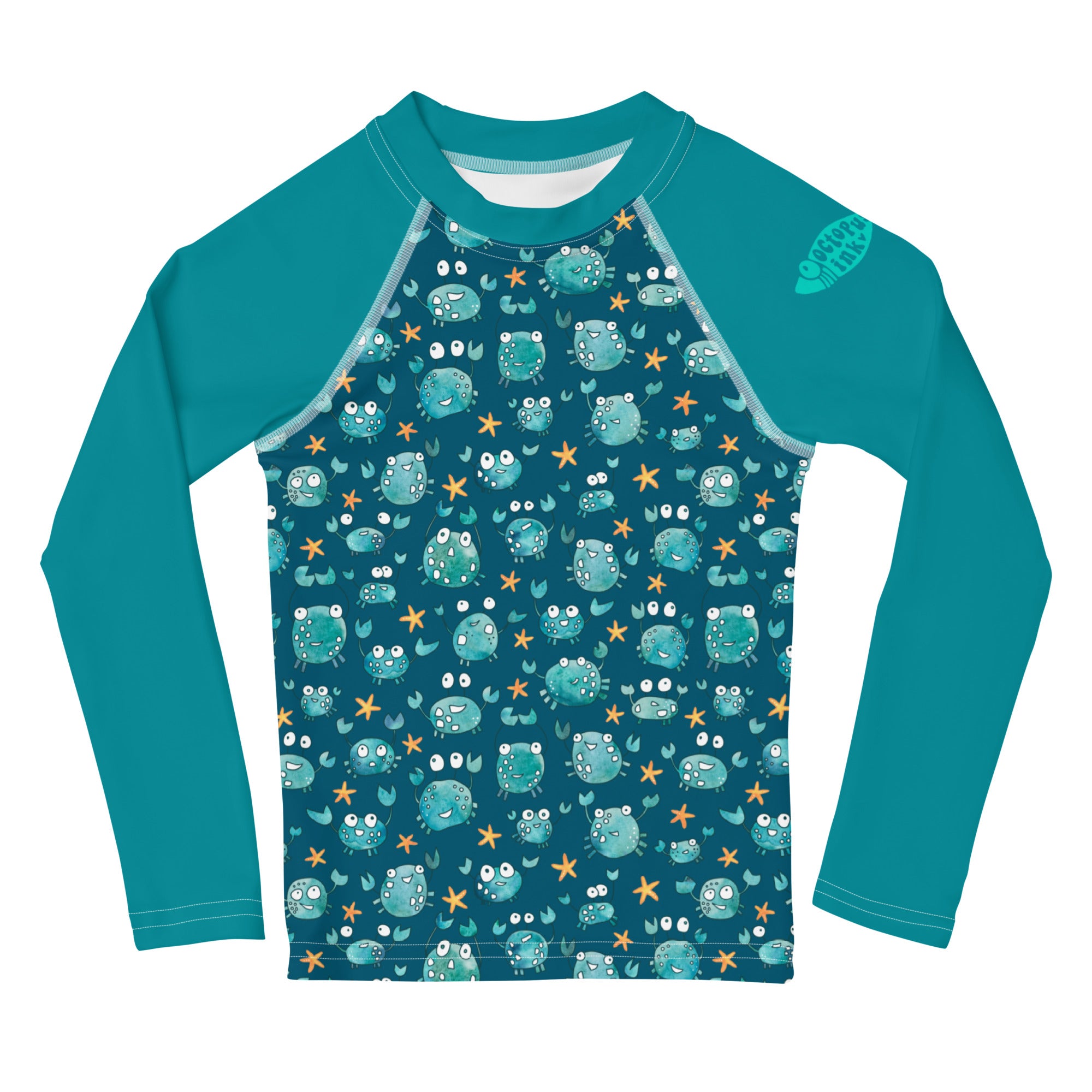 Kids Rash Guards Octopus Ink