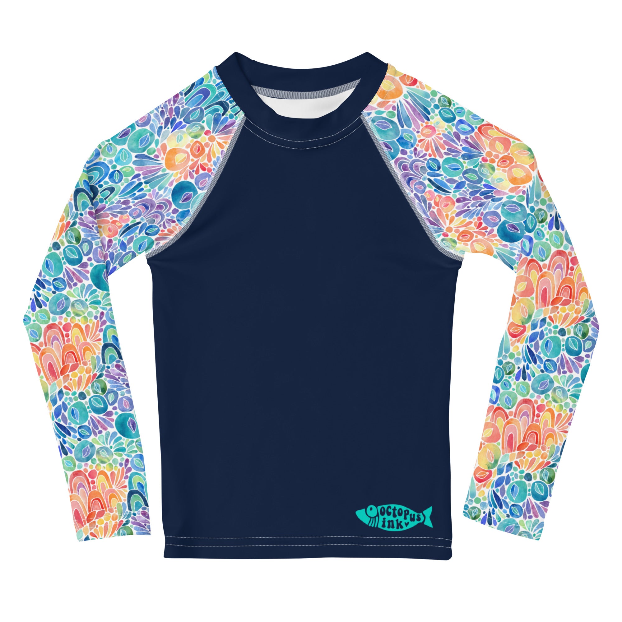 Rainbow Reef- Toddler Rash Guard – Octopus Ink