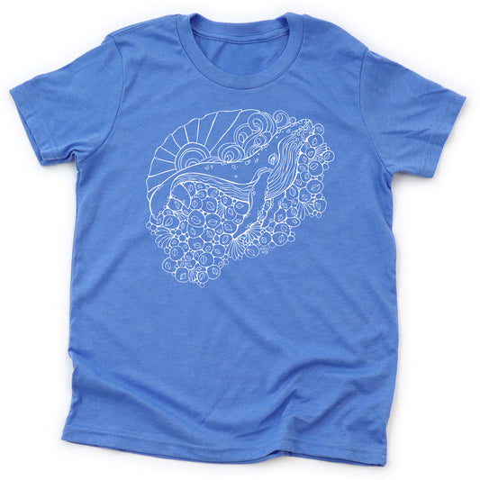 Barnacle Whale (Blue)- Youth Tee