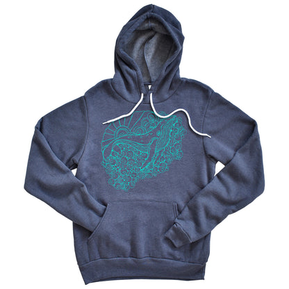Barnacle Whale (Navy)- Fleece Pullover