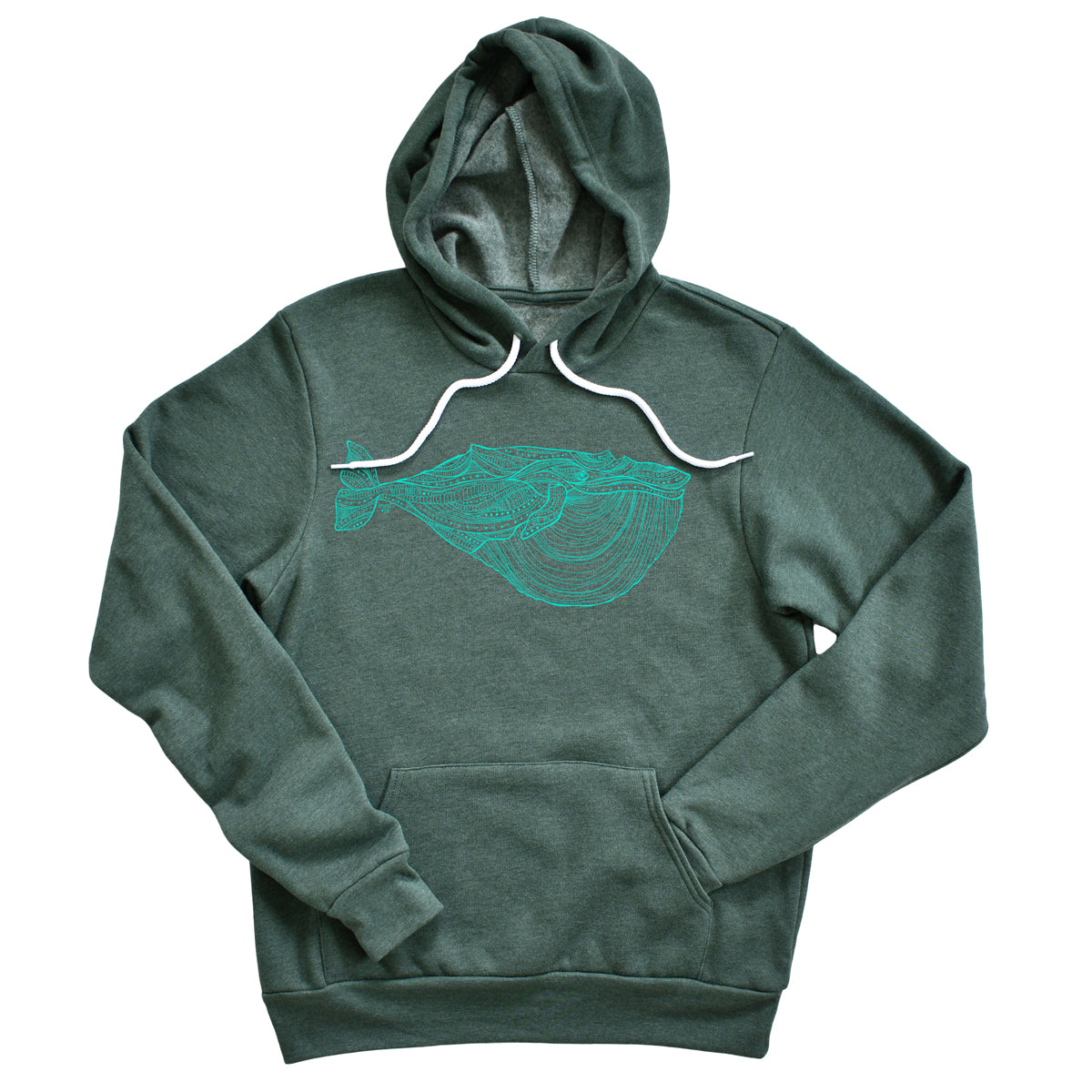 Blue Whale (Forest)- Fleece Pullover