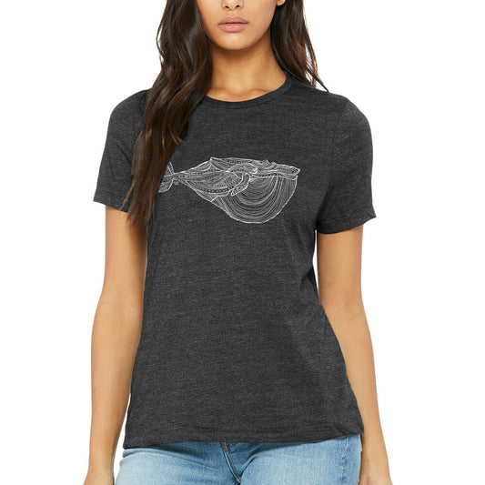 Blue Whale (Dk Grey)- Ladies Relaxed Tee