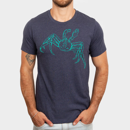 alaskan king crab on a navy unisex tee