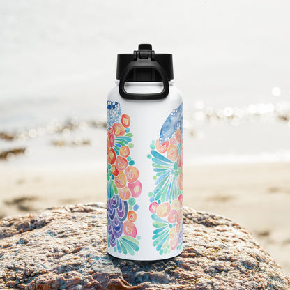 humpback whale stainless 32oz water bottle