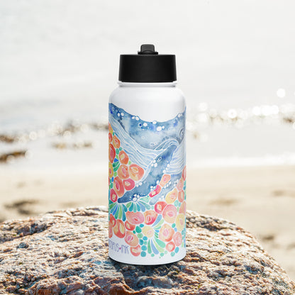 humpback whale stainless 32oz water bottle