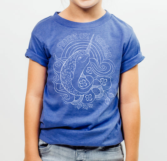Protect our Narwhals (Blue)- Toddler Tee