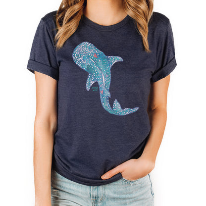 whale-shark-navy tee