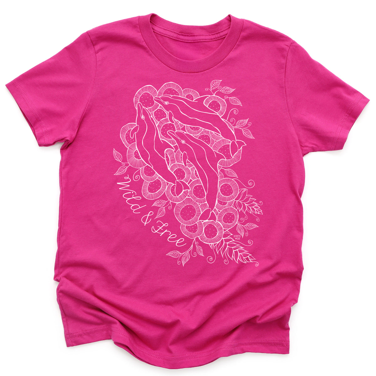 wild-dolphin-Berry youth tee