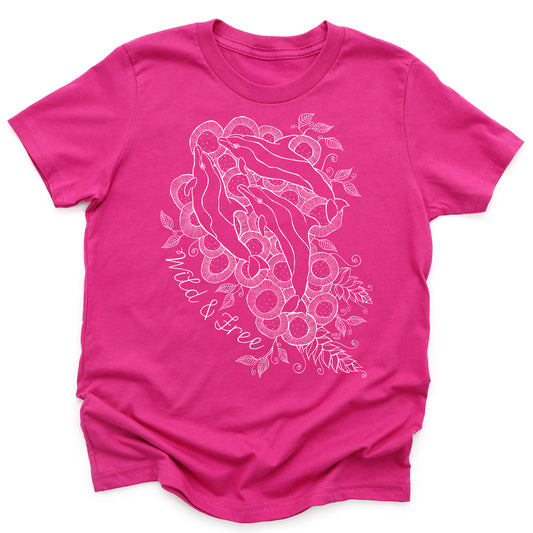 wild-dolphin-Berry youth tee