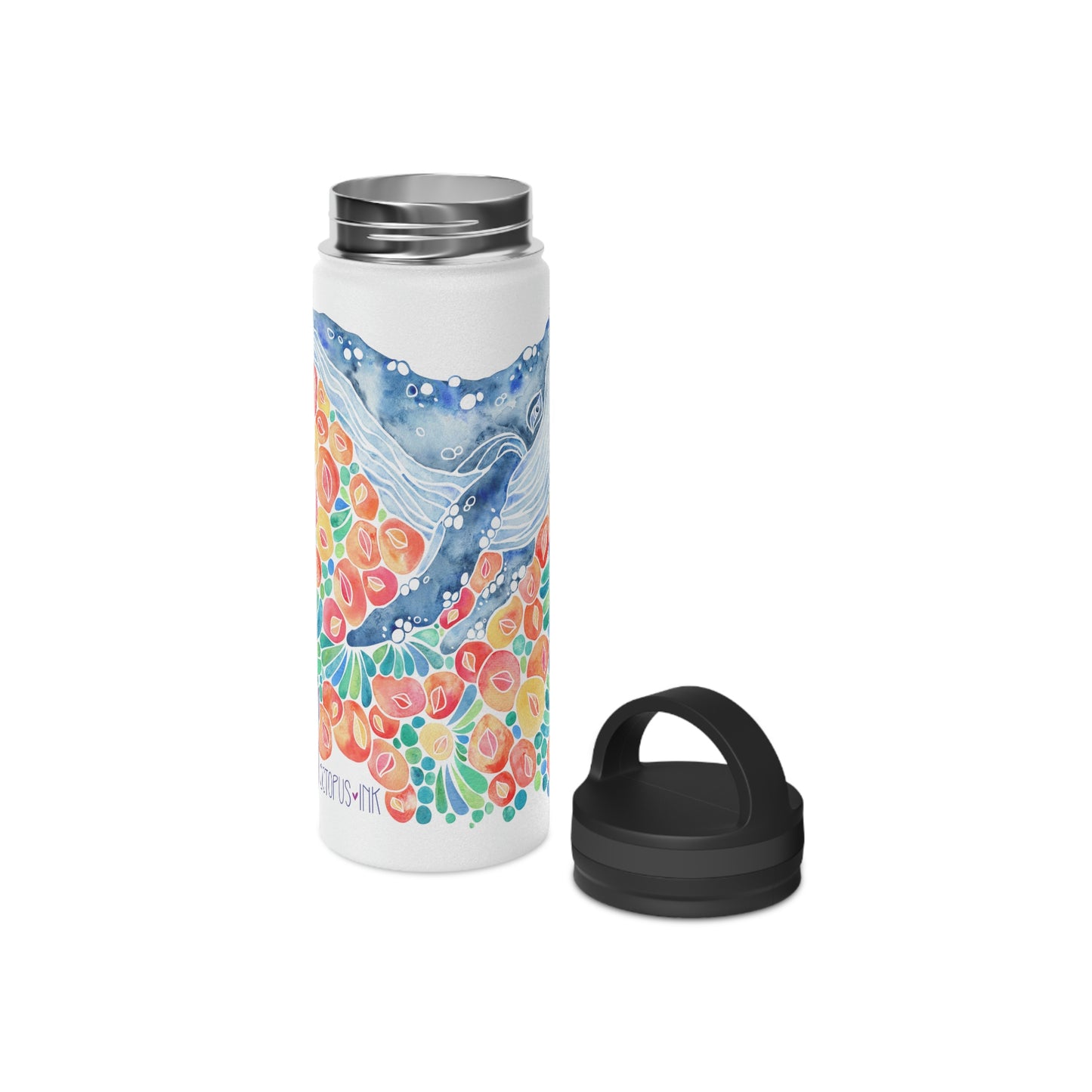 Barnacle Whale- 18oz Stainless Steel Water Bottle