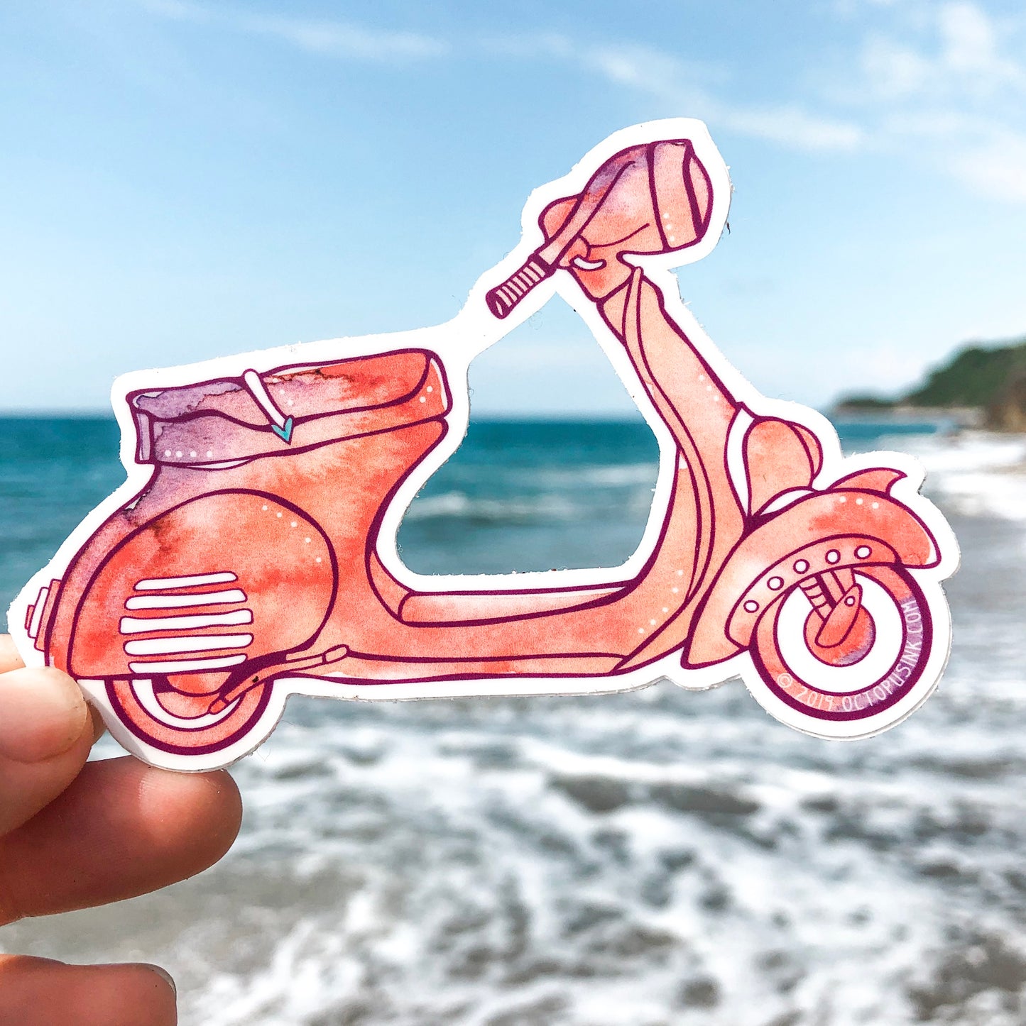 Vespa (Coral)- Decal