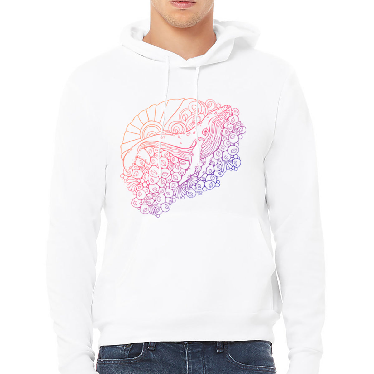 Barnacle Whale (White)- Fleece Pullover