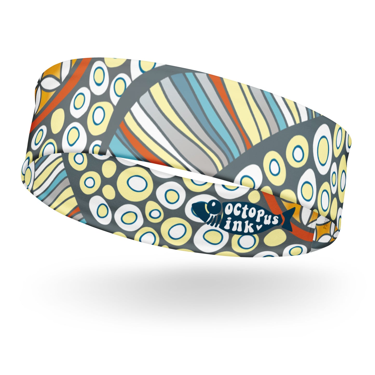 headband featuring a hand drawn halibut design