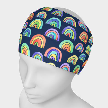 Juicy Rainbow (Dark)- Wide Headband