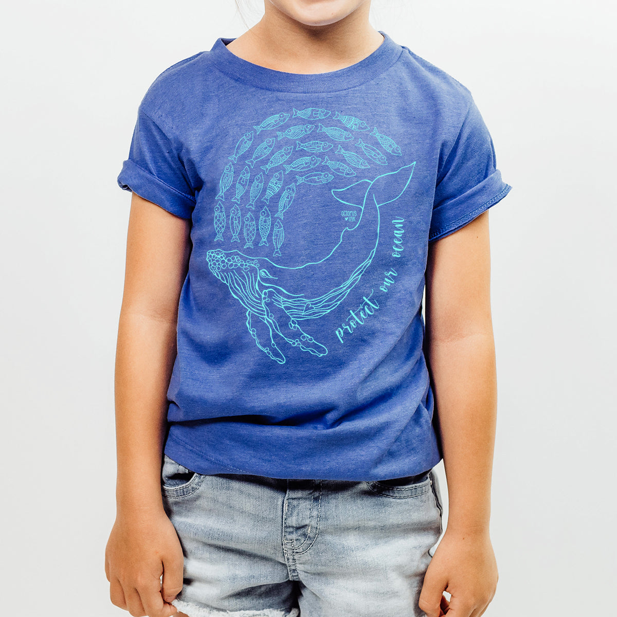 Humpback Whale (Blue)-Toddler Tee