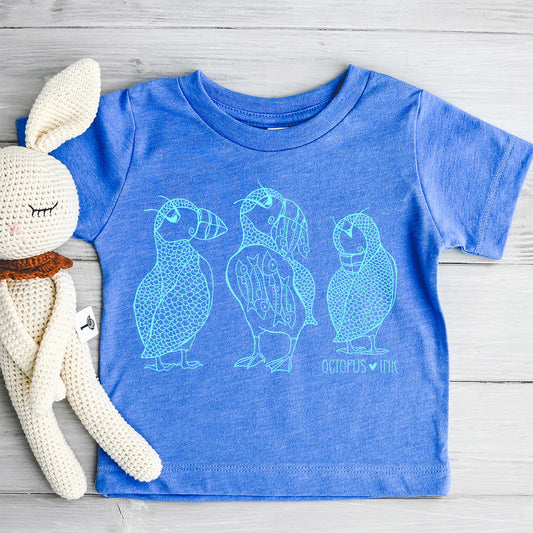 Puffin Family (Blue)- Baby Tee