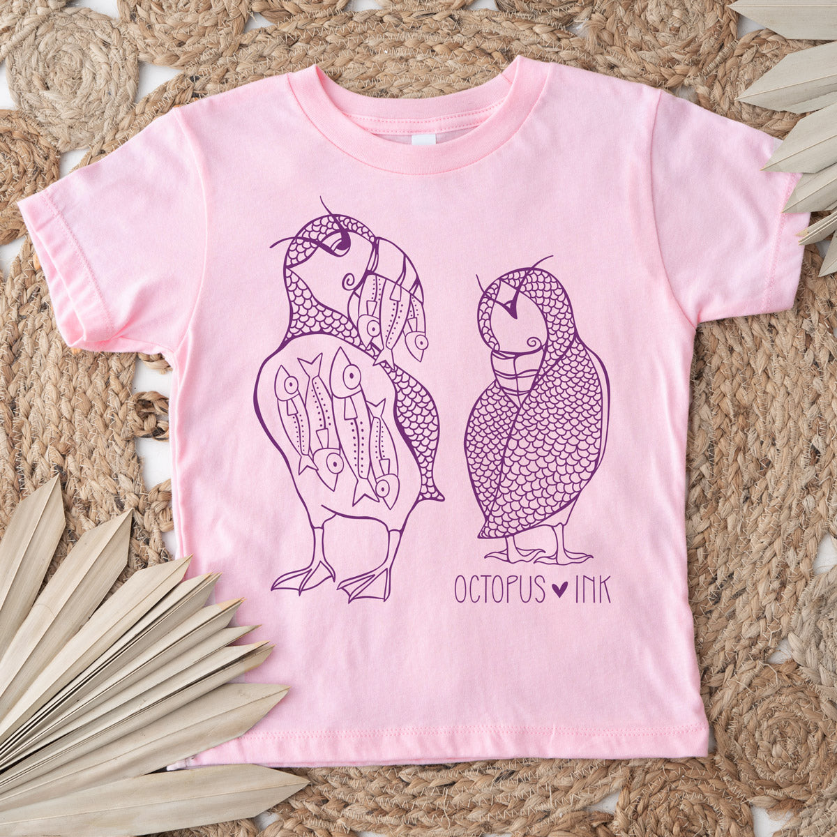 Two Puffin (Pink)- Baby Tee