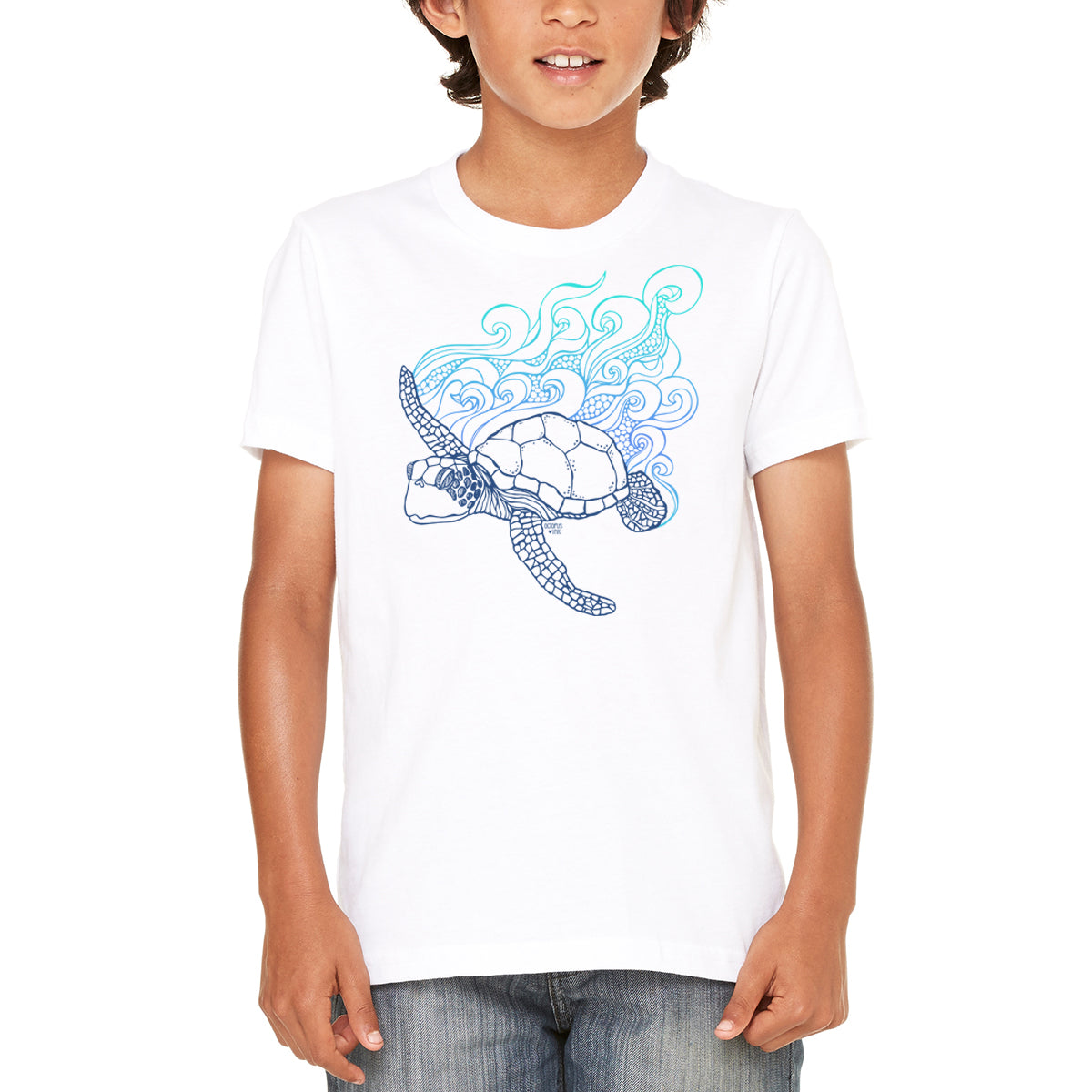 Sea Turtle (White)- Youth Tee