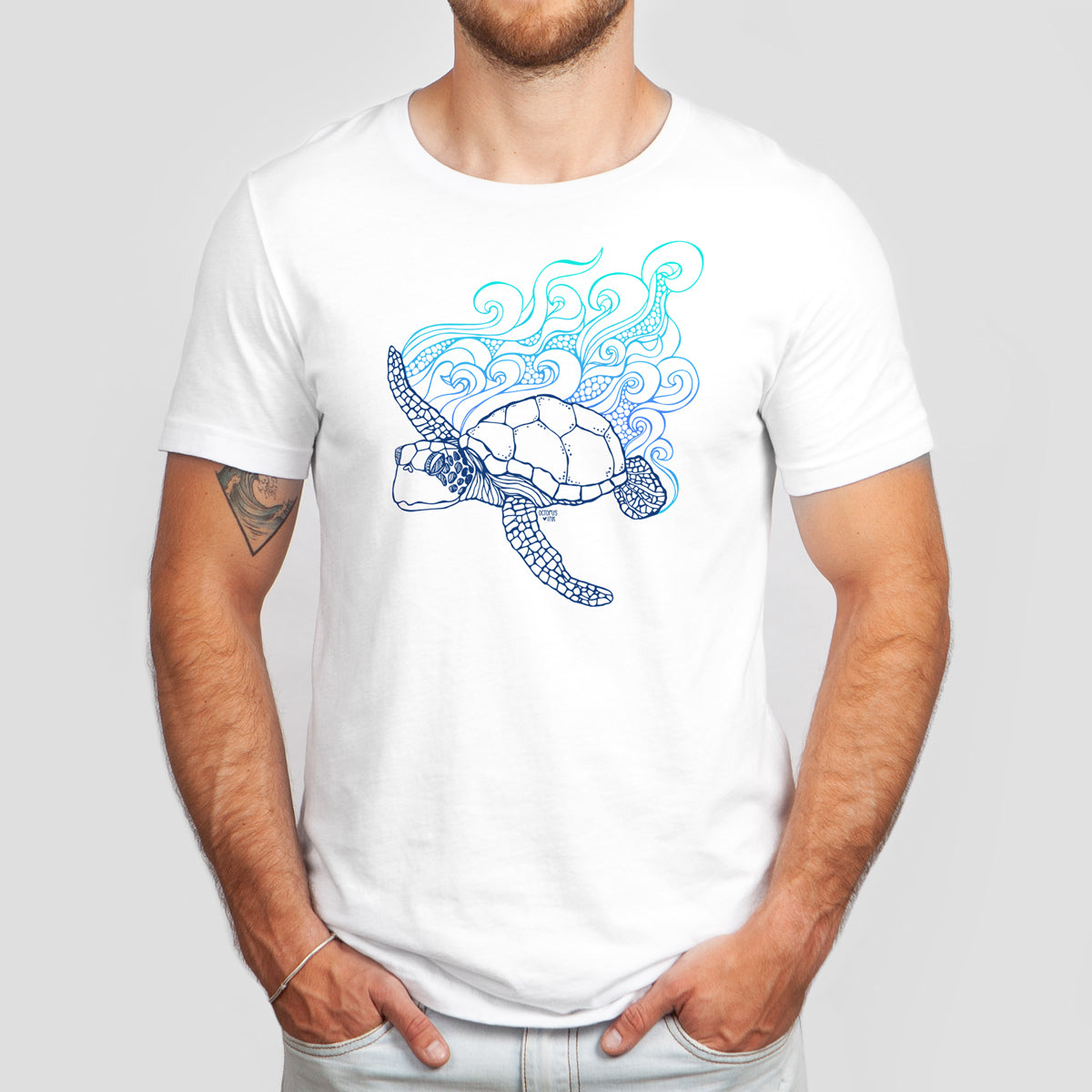 Sea Turtle (White)- Unisex Tee