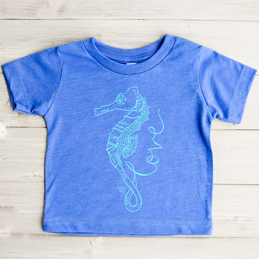 Seahorse (Blue)- Baby Tee