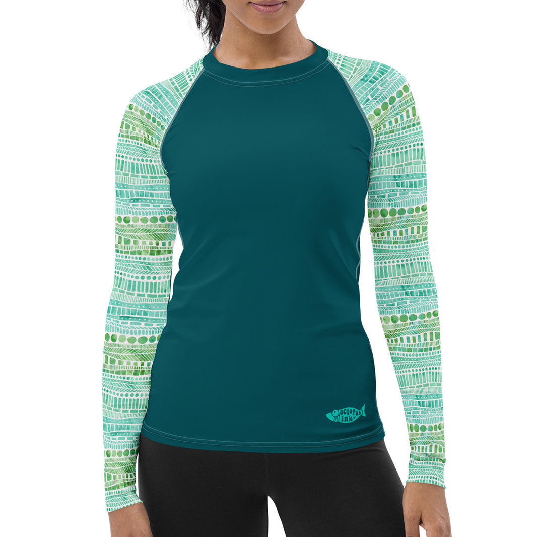Ladies Rash Guards – Octopus Ink