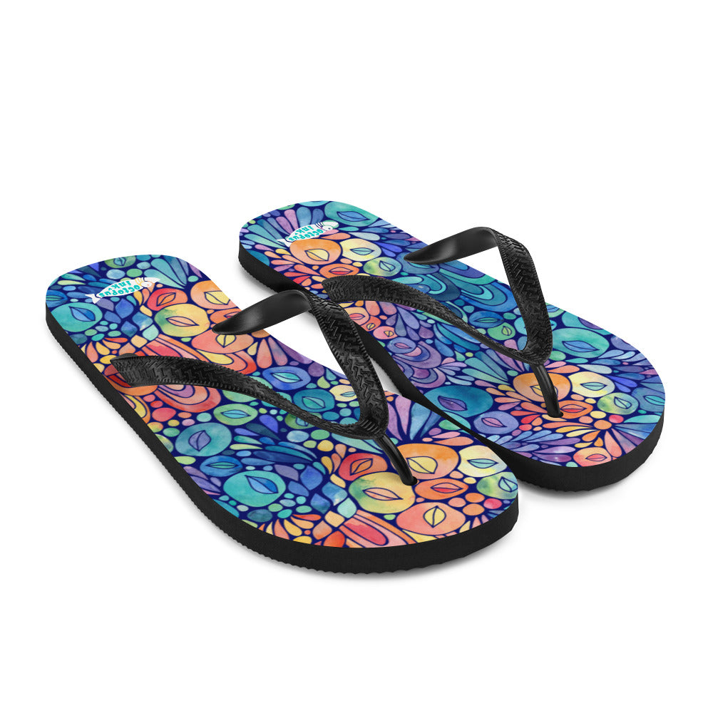 Rainbow Reef Flip Flops