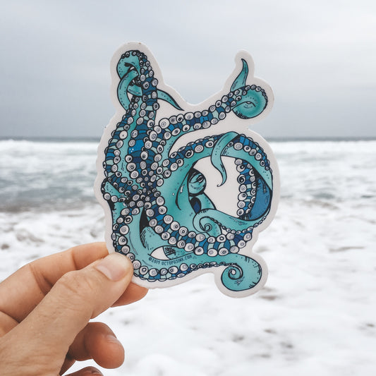 blue octopus sticker