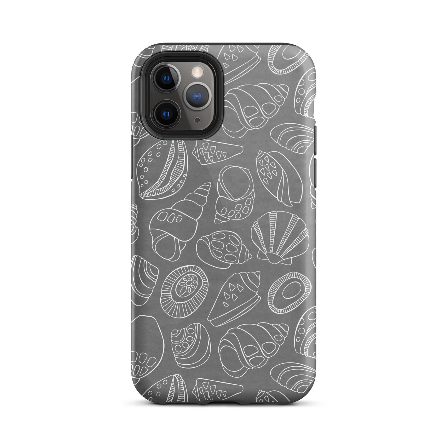 White Shells (Grey)- Tough iPhone Case