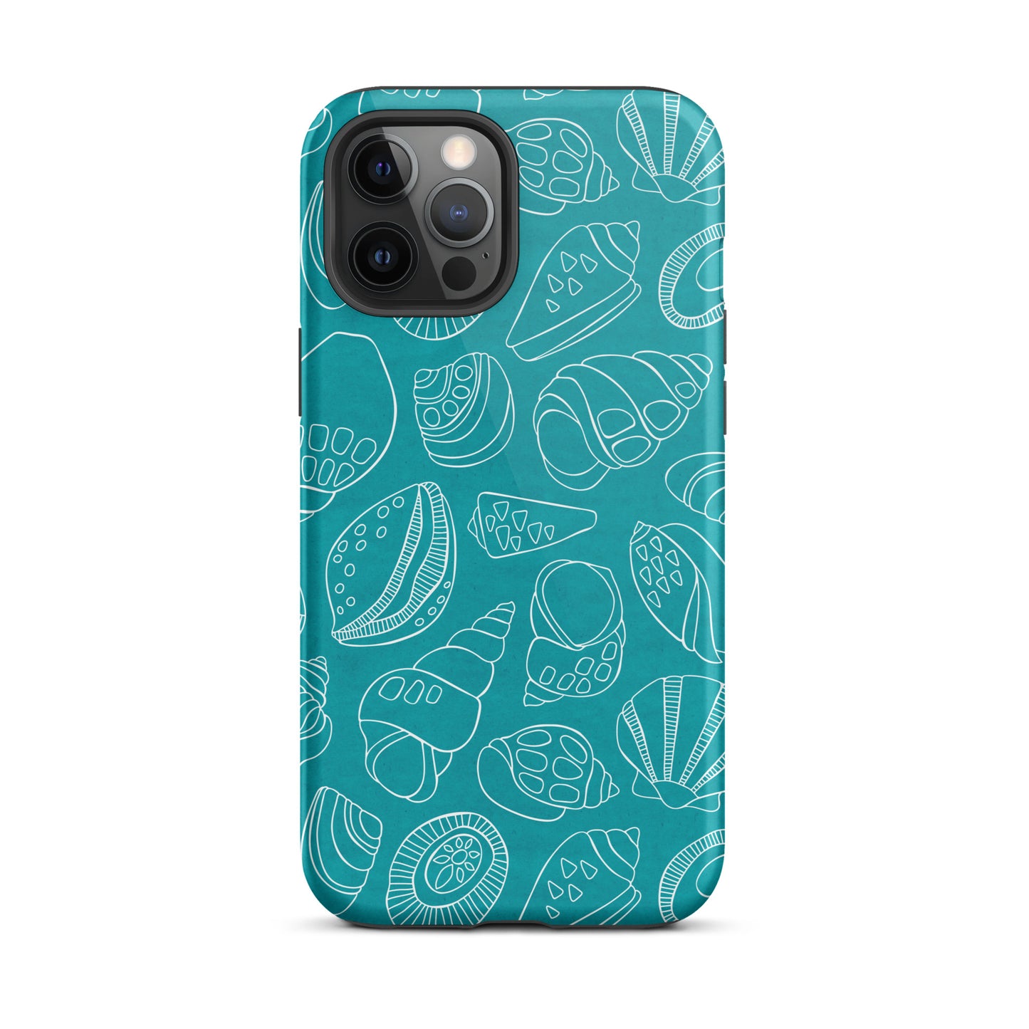 White Shells (Teal)- Tough iPhone Case