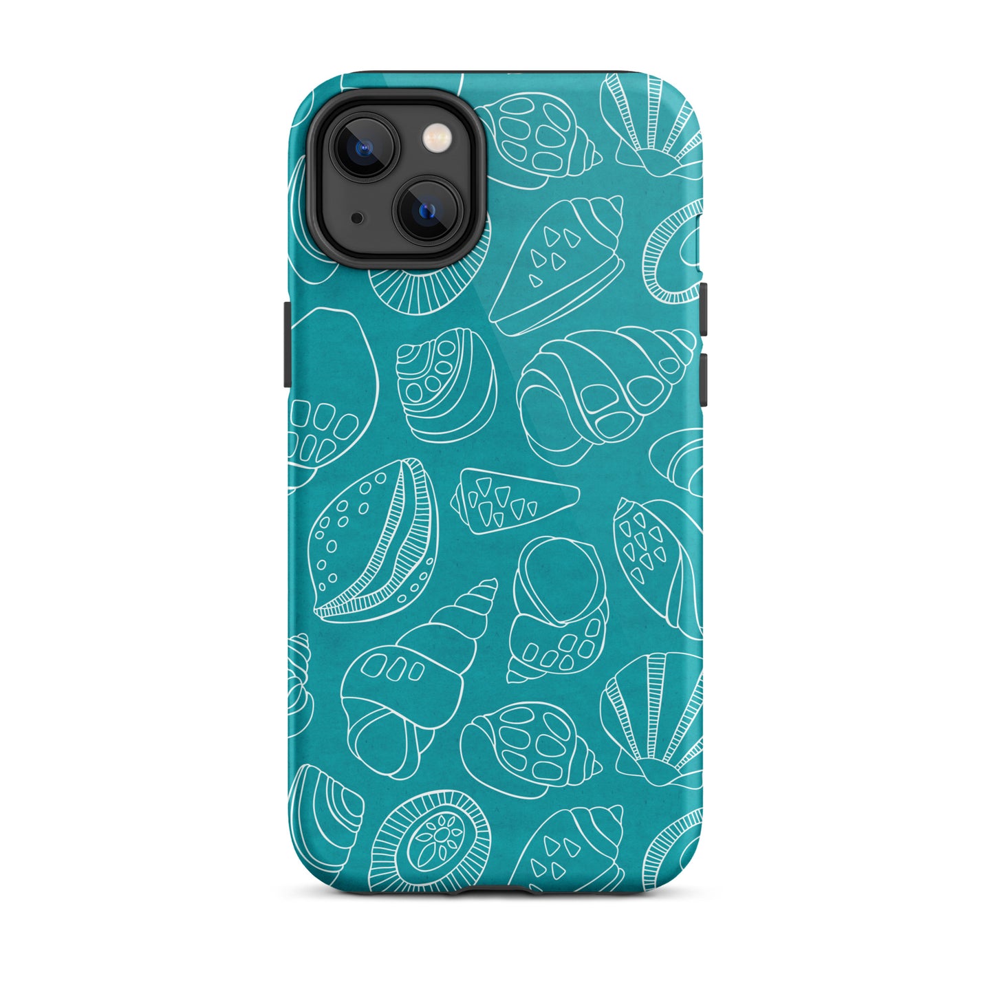 White Shells (Teal)- Tough iPhone Case