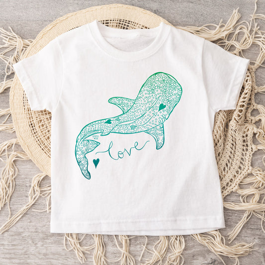 Whale Shark Love (White)- Baby Tee